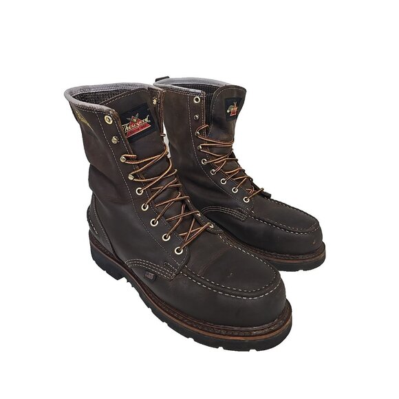 Thorogood Men's 8 "Steel Toe WP 804-3898 "Made In USA" Moc Toe Work Boot 10D - Picture 1 of 7